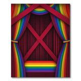 Multi-color and Patterns Geometric Modern Vibrant Rainbow Geometric Area Rug