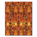 Vibrant Orange Southwestern Area Rug