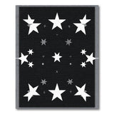 Starry Night Black White Geometric Rug