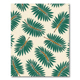 Multi-color and Patterns Green Palm Frond Pattern Area Rug