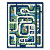 ODIKA Washable Road Map Kids Play Rug - Low Pile Non-Slip City Life Area Rug for Playroom & Bedroom