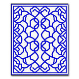 Intricate Blue Geometric Arabesque Area Rug