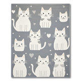Adorable Grey Kitten Heart Area Rug