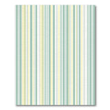 Teal Yellow Vertical Striped Area Rug