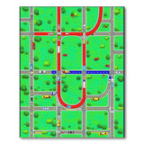 Kids Cartoon City Streets Play Rug with Roads Cars