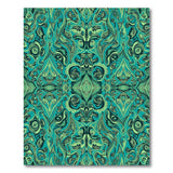 Blue and Teal Swirling Floral Area Rug