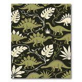 Green Dinosaur Jungle Area Rug