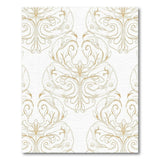Elegant Gold Floral Damask Area Rug