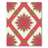Multi-color and Patterns Vibrant Pink Starburst Geometric Area Rug