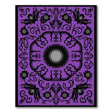 Purple Intricate Floral Medallion Area Rug