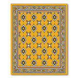 Vibrant Yellow Geometric Star Motif Area Rug