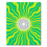 Vibrant Green Wave Radiance Area Rug