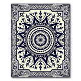 Intricate Black Mandala Persian Area Rug