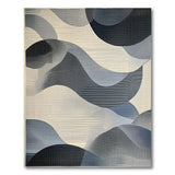 Geometric Modern Modern Grey Wave Abstract Area Rug