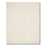 Geometric Modern Beige and Neutral Ivory Geometric Trellis Area Rug