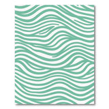 Abstract Area Green Mint Green Wavy Abstract Area Rug