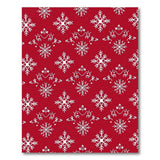 Elegant Red Snowflake Ornament Area Rug