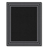 Modern Grey Border Geometric Black Area Rug