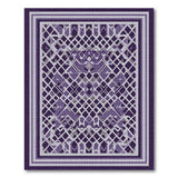 Purple Geometric Modern Purple Geometric Lattice Area Rug