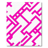 Bold Pink Geometric Line Area Rug