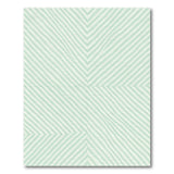 Wavy Seafoam Green Stripe Area Rug