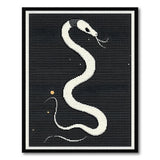 Coiled White Serpent Area Rug
