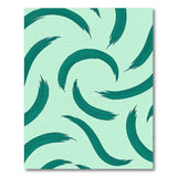 Teal Brushstroke Abstract Area Rug
