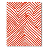 Geometric Modern Bold Red Zigzag Geometric Area Rug