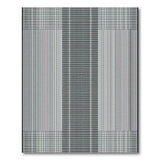 Black White Grid Stripe Area Rug