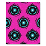 Pink Vibrant Pink Starburst Geometric Area Rug