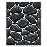 Black Pebble Pattern Area Rug