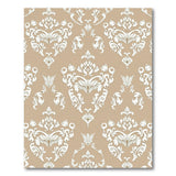 Elegant Beige Damask Floral Floral Vintage Area Rug