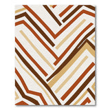 Zigzag Geometric Brown Tan Area Rug