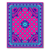 Vibrant Pink Teal Traditional Persian Area Rug