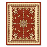 Crimson Gold Ornate Traditional Area Rug