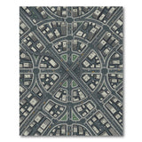 Grey Urban Cityscape Area Rug