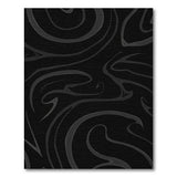 Abstract Black Swirl Area Rug