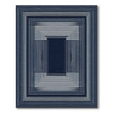 Navy Concentric Frames Geometric Area Rug