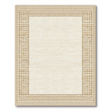 Heritage Tribal Ornate Gold Border Beige Area Rug