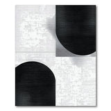 Geometric Modern Black and White Black White Halftone Geometric Area Rug