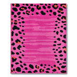 Hot Boho Chic Hot Pink Leopard Print Area Rug