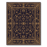 Black and Gold Floral Persian Area Rug