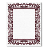 Ornate Red Filigree Border Area Rug