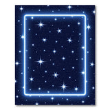 ODIKA Starry Night Washable Area Rug - Low Pile Blue Celestial Galaxy Carpet