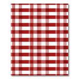 Red Checkered Washable Area Rug