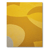 Vibrant Yellow Abstract Organic Shapes Rug