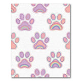 Rainbow Multi-color and Patterns Rainbow Paw Print Kids Area Rug