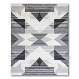 Geometric Modern Modern Grey Geometric Area Rug