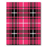 Pink Vibrant Pink Black Plaid Area Rug