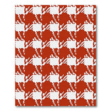 Red Bold Red Houndstooth Check Area Rug